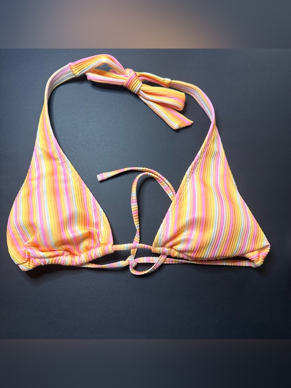Wild Fable Colorful Striped Bikini Top Padded Size Small